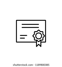 certification blank line outline black icon