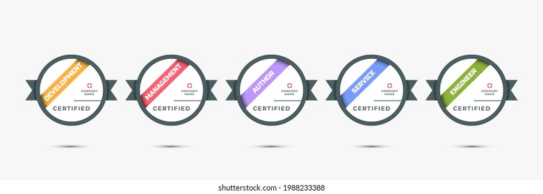 Certification digital skill badge. Modern certified icon logo template. Vector sign emblem illustration.