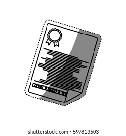 Certification document isolated icon vector illustration graphic design