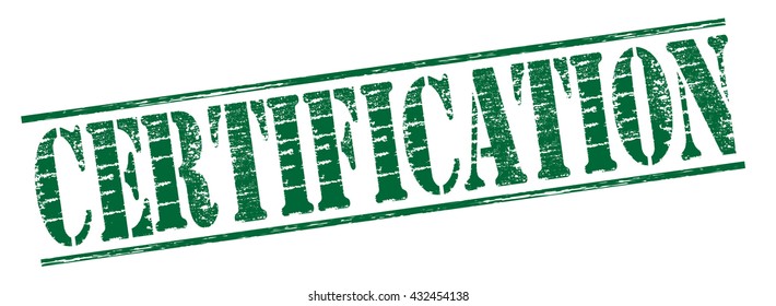 certification grunge stamp, vector illustration