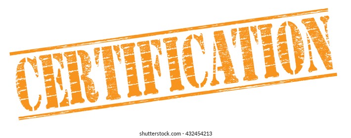 certification grunge stamp, vector illustration