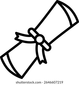 certification icon illustration design with outline, this is not made from any AI generation
