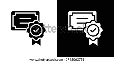 Certification Icon Sheet Black And White
