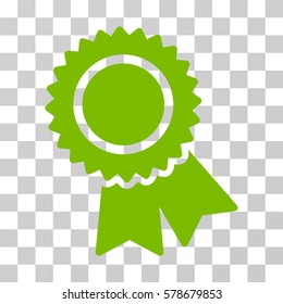 Certification icon. Vector illustration style is flat iconic symbol, eco green color, transparent background. Designed for web and software interfaces.
