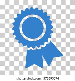 Certification icon. Vector illustration style is flat iconic symbol, cobalt color, transparent background. Designed for web and software interfaces.