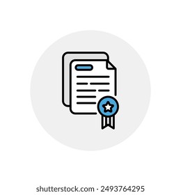 Ilustración de stock de Vector de certificación