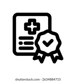 certification line icon. Clean and minimalist vector icon for websites, mobile apps, presentations, and logos. Fully scalable and customizable for any project.