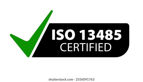 Certification logo for ISO 13485 demonstrating compliance in medical device quality management