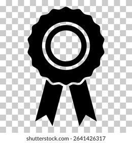 Certification seal award icon, ribbon web stamp symbol, label vector illustration .