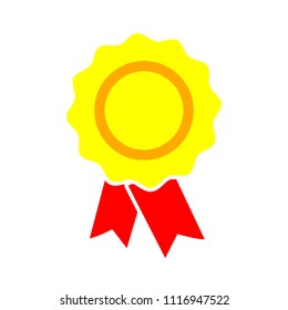 certification seal icon - vector award badge, certificate icon - warranty ribbon stamp symbol - quality guarantee sign