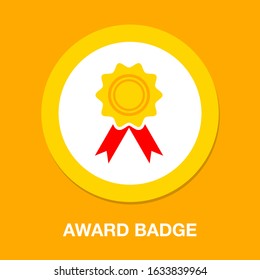 certification seal icon - vector award badge, certificate icon - warranty ribbon stamp symbol - quality guarantee sign