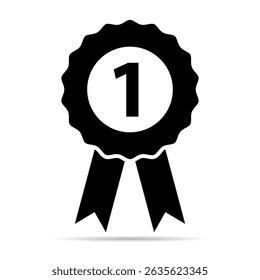 Ícone de prêmio de sombra de selo de certificação, símbolo de selo da faixa de opções, ilustração de vetor de rótulo .