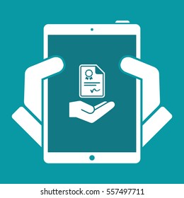 Certification services - Vector icon