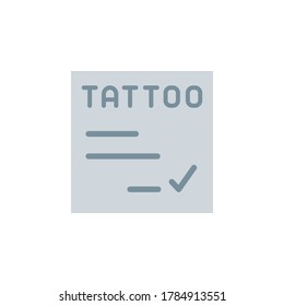 Certificación, icono de tatuaje. Elementos vectoriales de color simples de iconos de tatuaje para ui y ux, sitio web o aplicación móvil