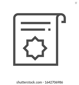 Certification vector icon design for business training concept design element.