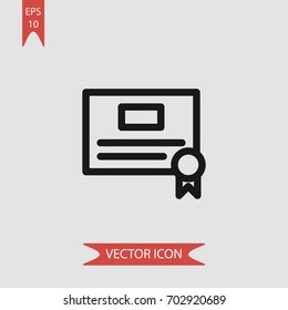 Certification vector icon illustration symbol
