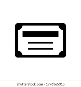Certification vector icon on white background