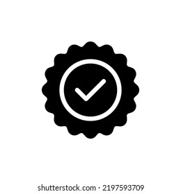 Certification verified web and app icon vector png isolated on white background