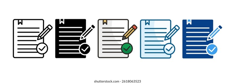 Certifications Icon Set Multiple Style Collection