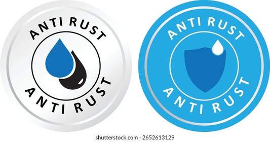 Certified Anti Rust and Shield Icons for Safety Label Use