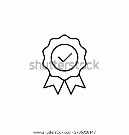 certified approved badge icon sign vector