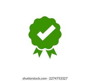 Certified or approved with checkmark logo design. Checklist, check mark, check.  Correct vote choise isolated vector design and illustration.