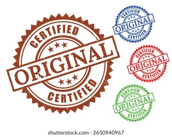 Etiquetas de produto autênticas certificadas, coleção de carimbo de garantia original