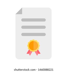 Certified Authorized Seller certificate icon. Flat illustration colored vector isolated icons of Award medal gift icons