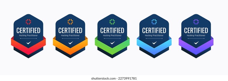 Diseño de distintivos certificados para profesionales del hackeo. Certificaciones de seguridad de equipos profesionales basadas en criterios.