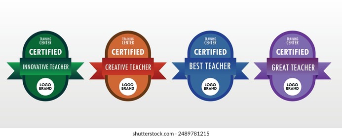 Certified Badge Design for Practitioner. . Modern Tech Certification Logo Template.