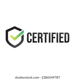 Certified Badge, label, logo Design isolated on white background