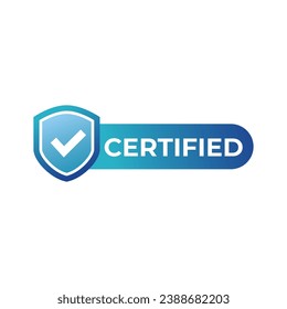 Certified Badge, label, logo Design isolated on white background