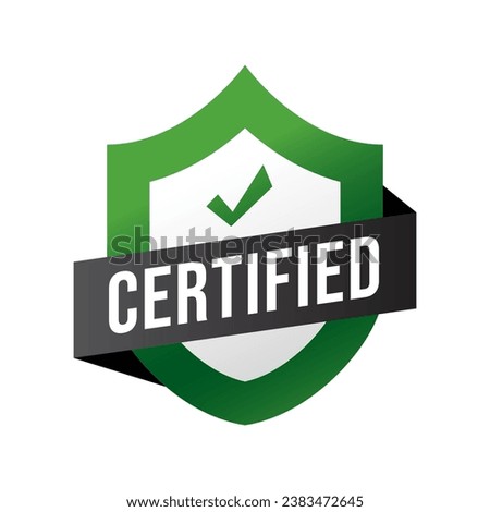 Certified Badge, label, logo Design isolated on white background