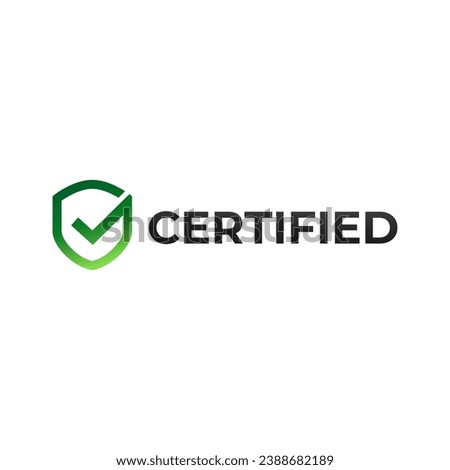 Certified Badge, label, logo Design isolated on white background