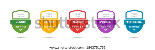 Certified Badge Logo Design Company Training Stock Vector (Royalty Free ...