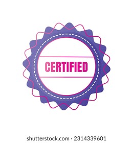 Certified badge stamp design, Approved badge seal, Accepted badge stamp