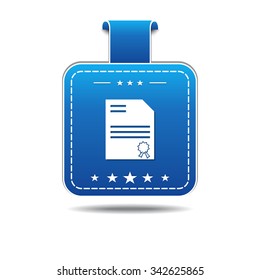 Certified Blue Vector Icon Design