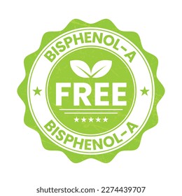 Certified BPA Free Badge, Seal, Label, Stamp, Logo, Icon, Sticker, Tag, Vector Illustration