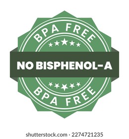 Certified BPA Free Badge, Seal, Label, Stamp, Logo, Icon, Sticker, Tag, Vector Illustration