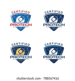 certified car repair service logo badge illustration template 2