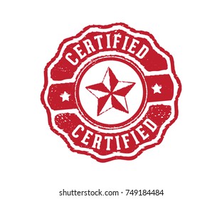 certified certification quality control label stamp