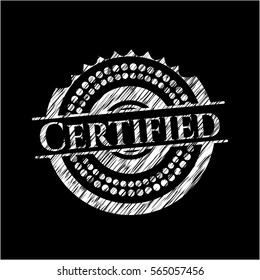 Certified chalkboard emblem