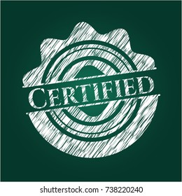 Certified chalkboard emblem