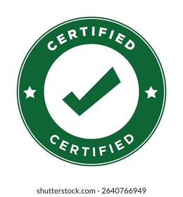 Certified Check Mark Badge vector