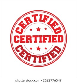 Vector de sello de certificado de empresa certificada.