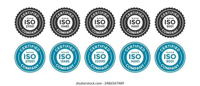 Certified company vector logo template. This design suitable for stamp, label of certivicate.