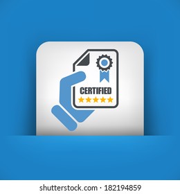 Certified document icon