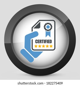 Certified document icon