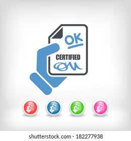 Certified document icon