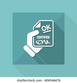 Certified document icon